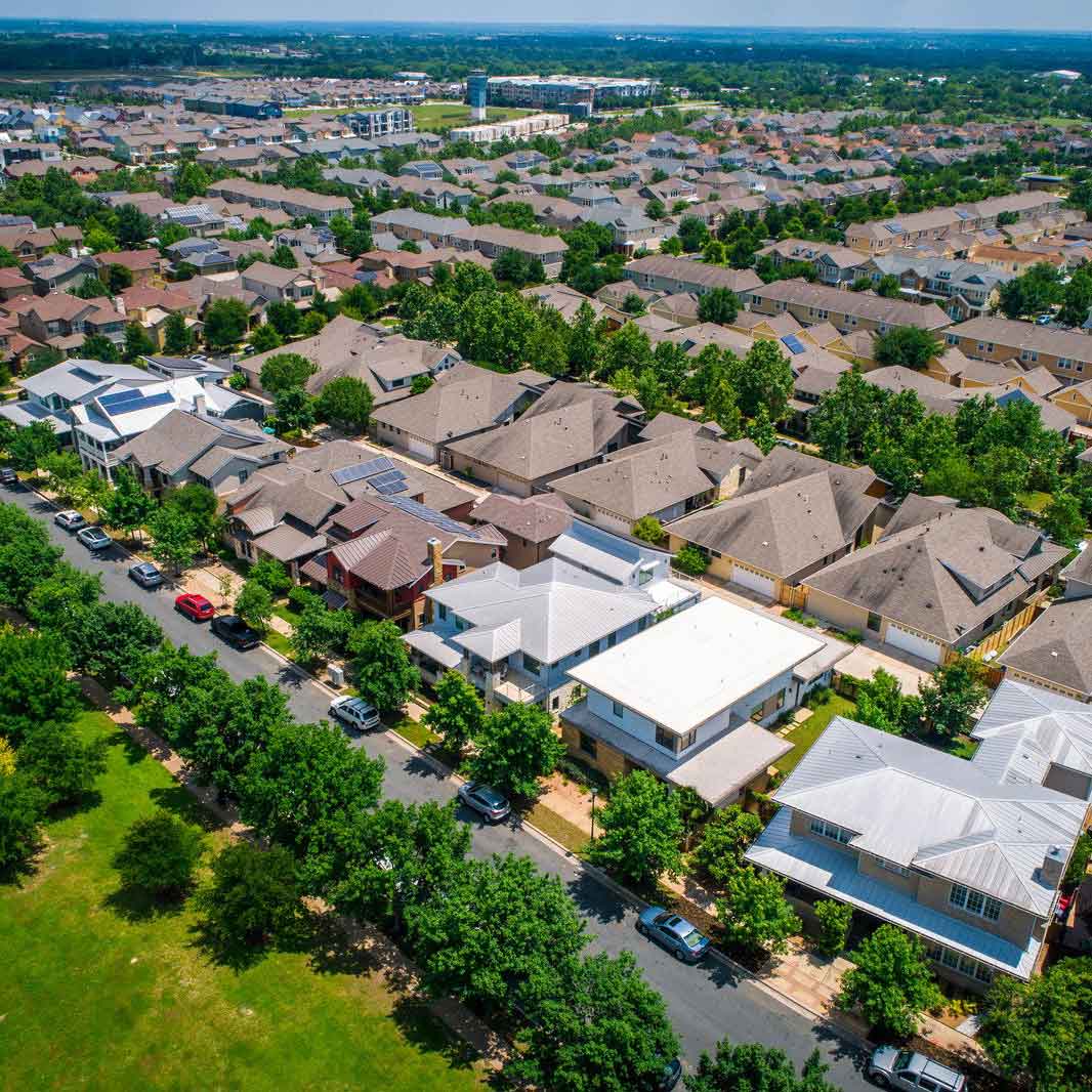 Neighborhood aerial view